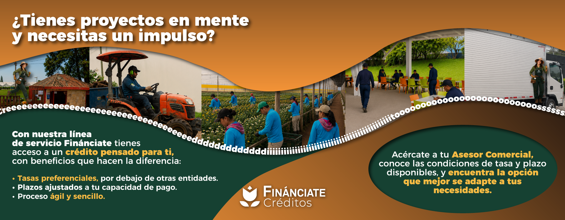 Beneficios de la línea de servicio Finánciate